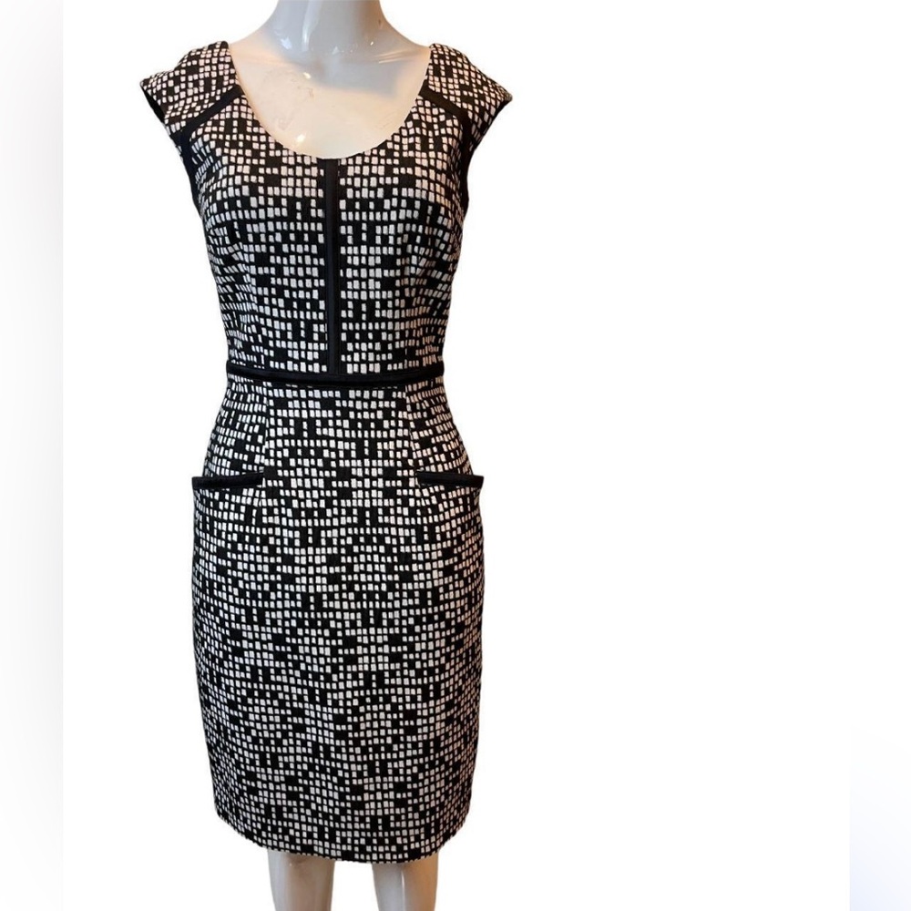 Adrianna Papell Black and White Dress